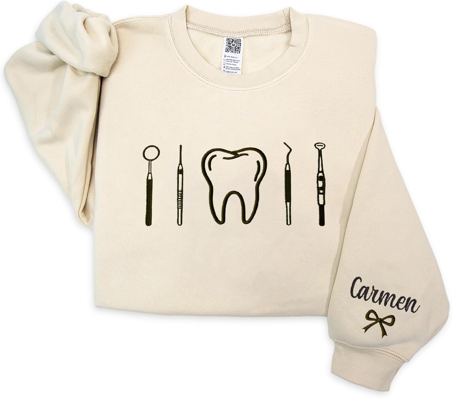 Chillever - Dental Hygienist Embroidered Sweatshirt, Gift For Hygienist, Tooth Gift, Teeth Sweatshirts For Women