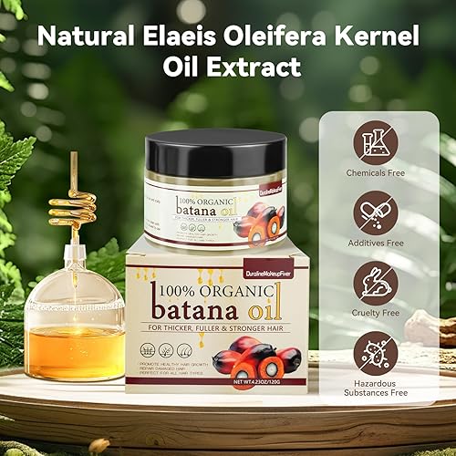 Miniatura 5 de Aceite de batana crudo 100% sin refinar para el crecimiento del cabello, aceite de Dr. Sebi Batana de Honduras, aceite natural para el crecimiento