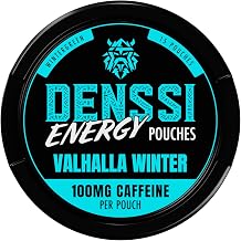 Energy Pouches, Fast-Acting Caffeine + Nootropic Boost, Sugar-Free & Tobacco-Free, Made in USA, Valhalla Winter Wintergreen, 1-Pack