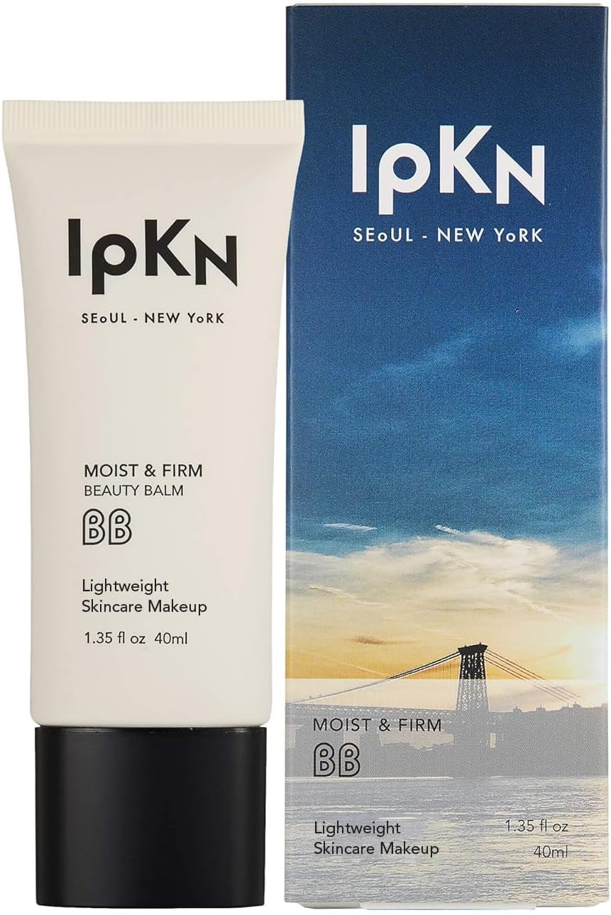 IPKN Moist & Firm BB Cream Light/Medium 40ml(1.35 fl.oz.) | Moisturizing, Buildable Coverage, Lightweight Foundation for All Skin Types, Flawless Natural Finish