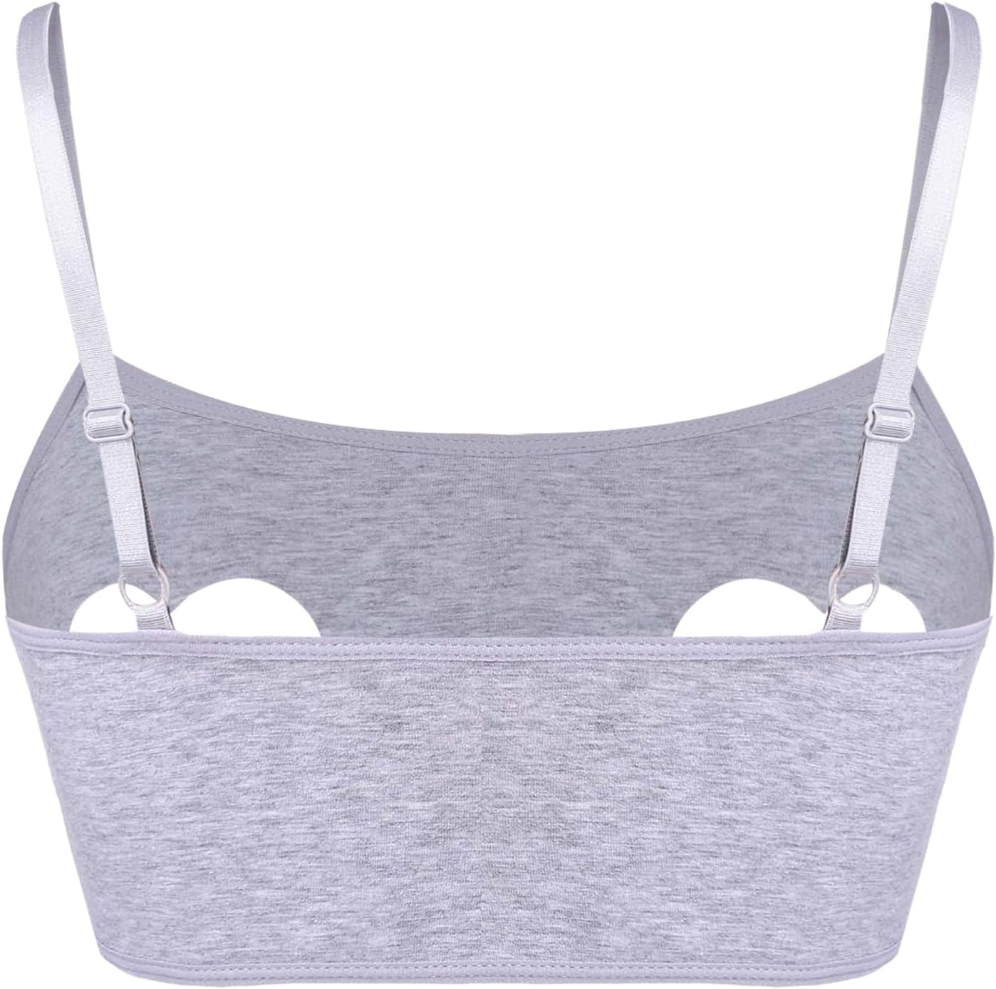 Sxiwei Women Adjustable Shoulder Straps Elastic Cage Bra Nightwear Push Up Unlined Top Open Nipples Wireless Bralette