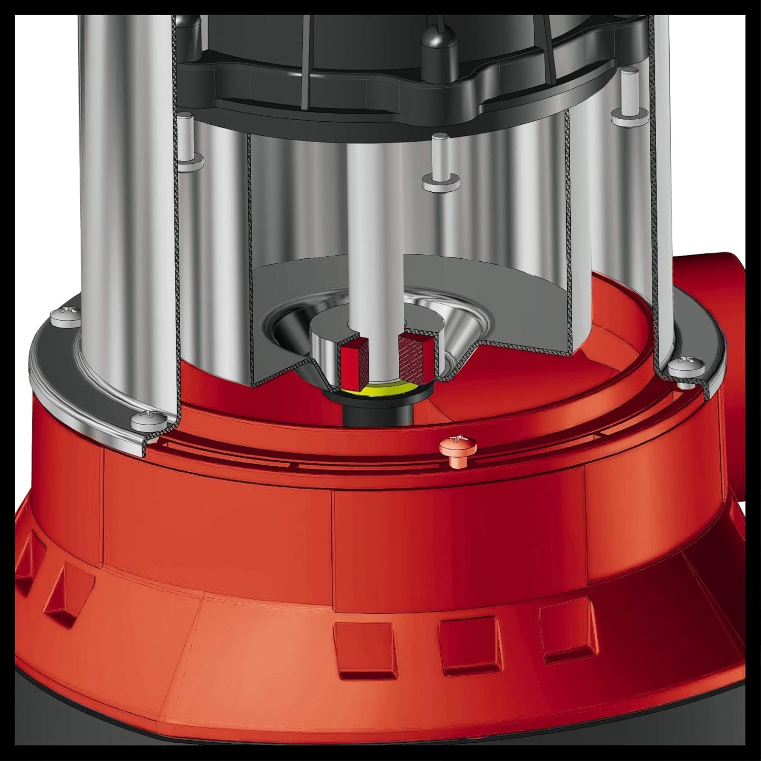 Einhell GE-PP 1100 N-A Pompa di profondità (1100 W, portata max 6000 L/h, prevalenza 45 m, immersione max 12 m, 4 giranti, filtro in acciaio)