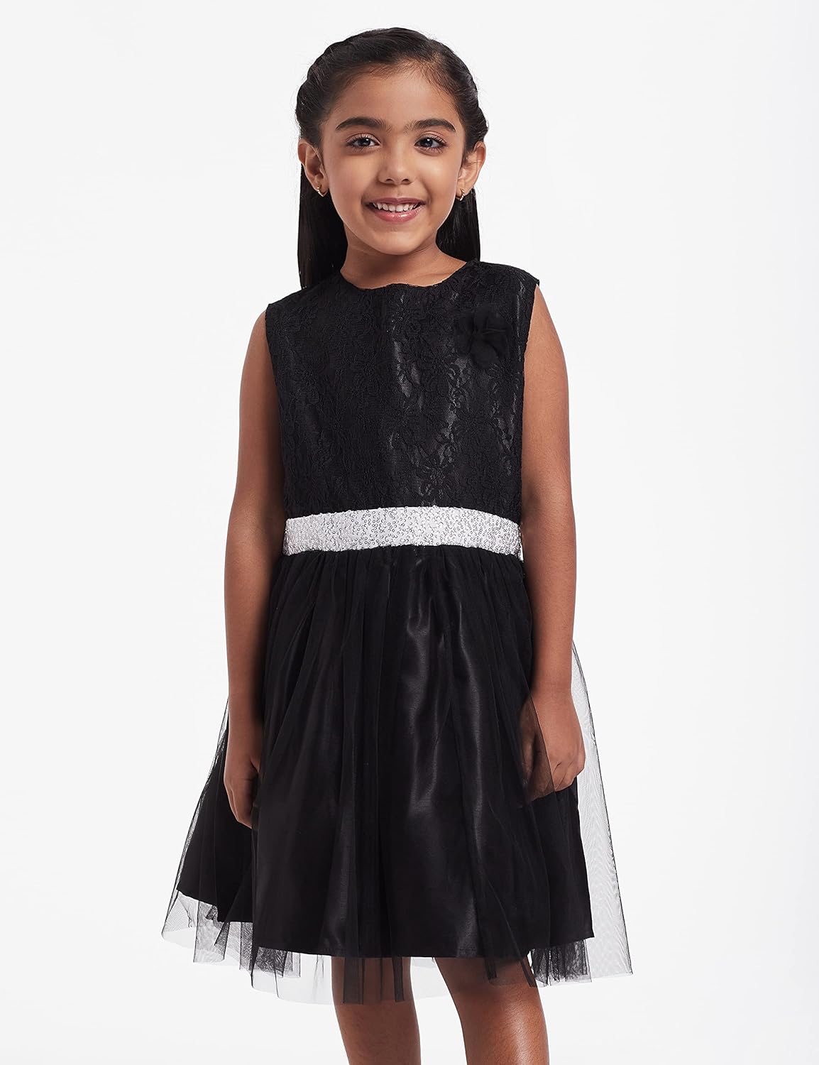 Amazon Brand - Jam & Honey Girl's Polyester Fit & Flare Knee Length Dress (JHAW20GPDRS18_Black_7 8 Years) offers donot miss 2 Amazon Brand - Jam & Honey Girl's Polyester Fit & Flare Knee Length Dress (JHAW20GPDRS18_Black_7 8 Years) offers donot miss