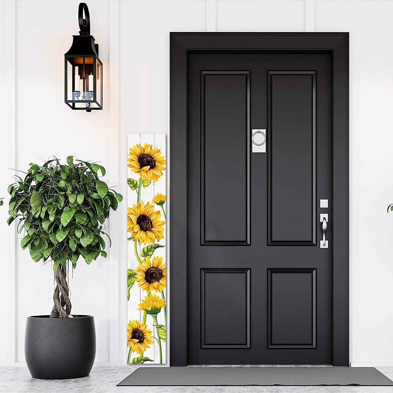 Sunflowers/Vertical Porch Sign with Flowers/Front Porch Welcome Flower Sign/Porch Tilting/Porch Board/Outdoor Sign 8x48inch