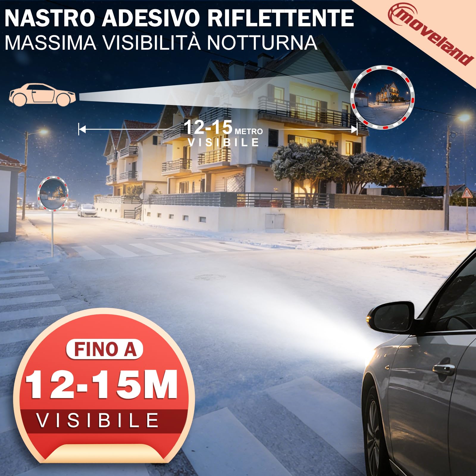moveland 45 CM Specchio Stradale – Specchio Da Strada Acrilico Professionale: Supporto Regolabile, Facile Da Montare, Resistente Alle Intemperie E Ampio Angolo Di Visione, Ideale Per Vialetti