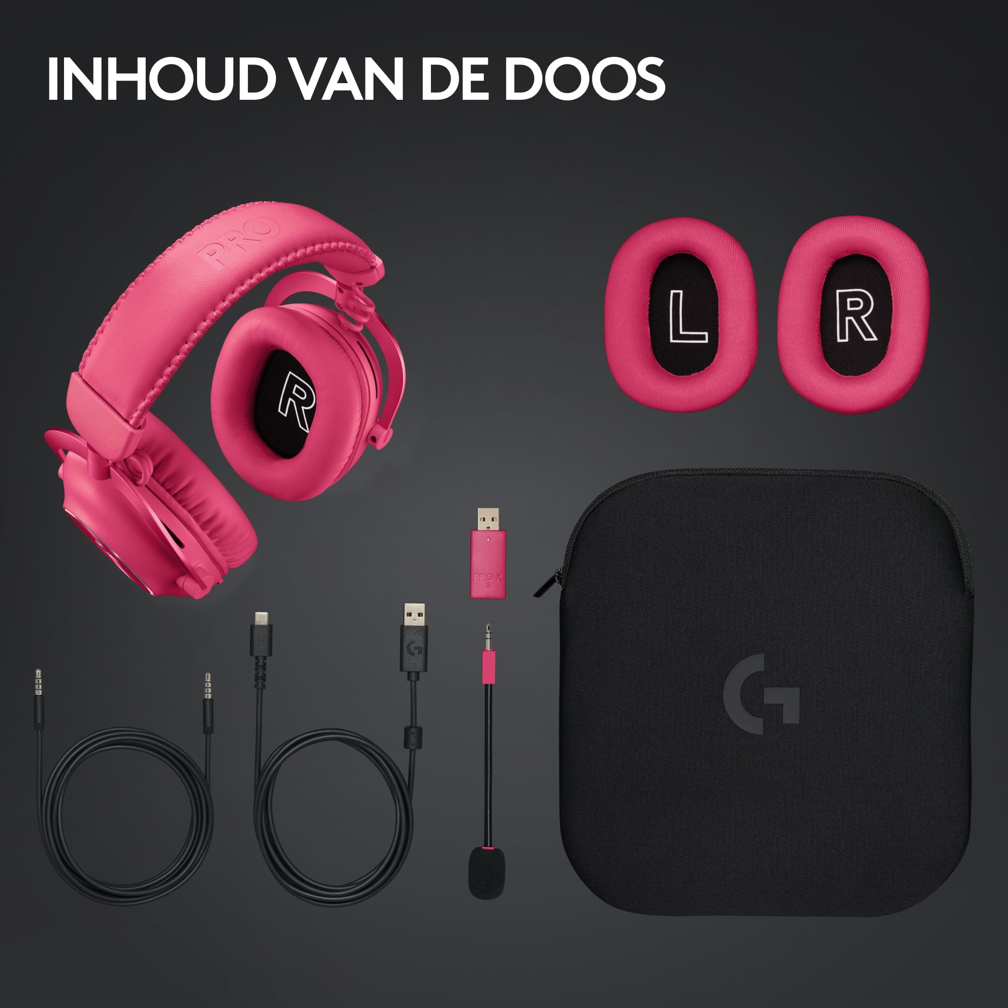 Logitech G PRO X 2 LIGHTSPEED wireless gaming headset, afneembare