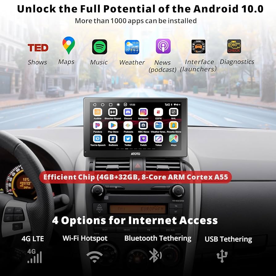 ATOTO P900PR オンダッシュナビゲーター Amazon.com: ATOTO P9 AI Voice Support, 4G LTE WiFi Android