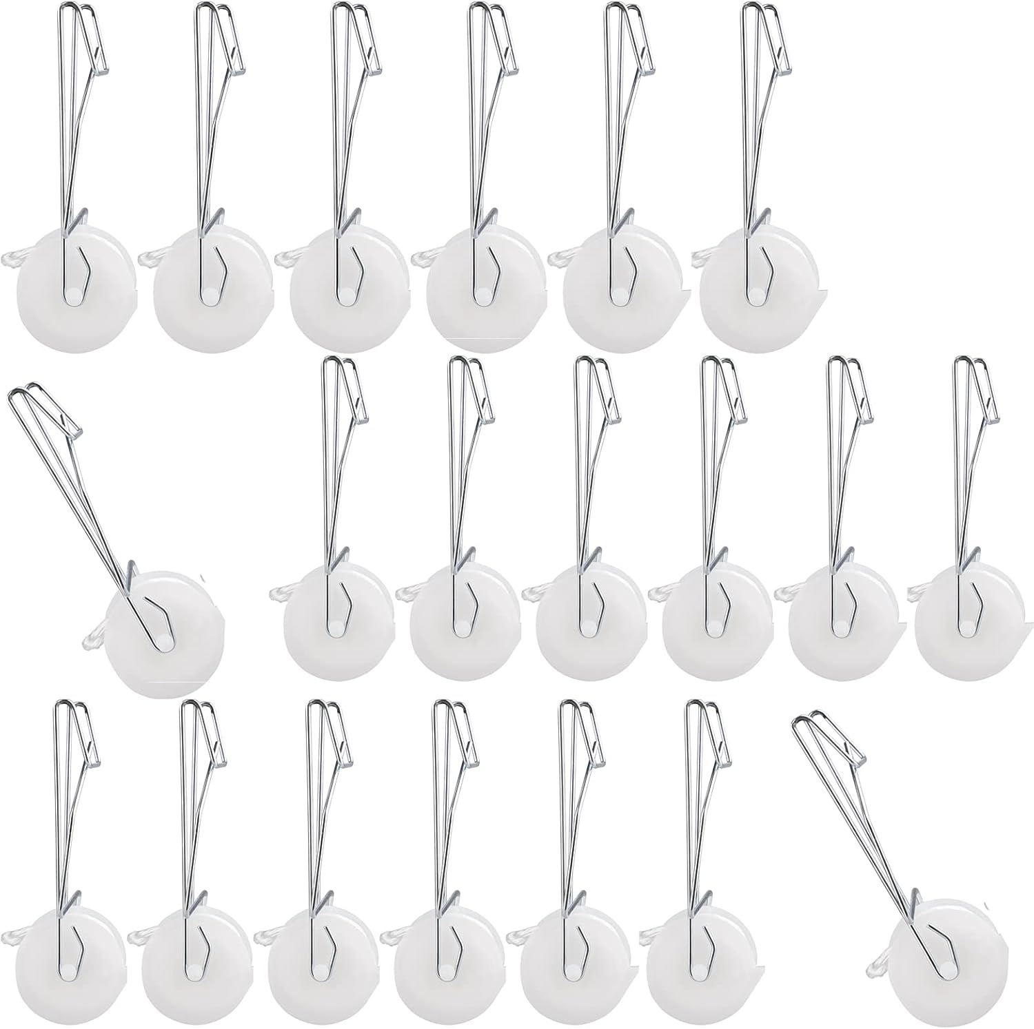 20 Pcs Tomato Trellis Roller Hooks, Greenhouse Trellising Kit with 15m Twine for Tomato Plant Flower Vine Twine Crop Trellis Kit Plant Roller Hook Green Kit Garden Plant Hook