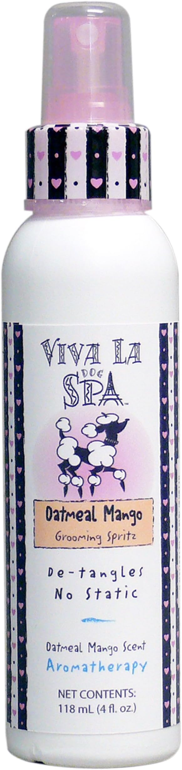 Viva La Dog Spa Oatmeal Mango Spritz Grooming Spray, 4-Ounce