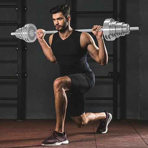 Miniatura 7 de VIVITORY Juego de mancuernas de fitness, juegos de peso ajustable de hasta 4466 libras, con varilla de conexión de metal utilizada como barra, pesas