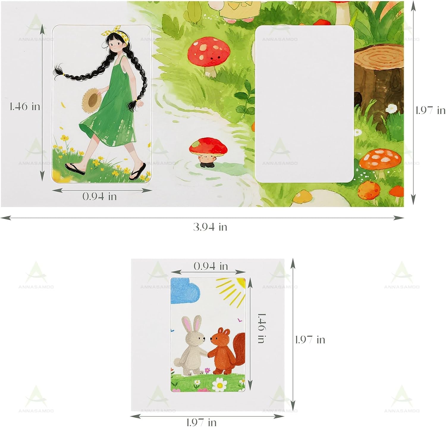ANNASAMDO,10 Sets Sublimation Photo Frame Blank, 1&2 Panel Poster Frame Blanks with PET Film Set for DIY Photo Crafts, Wall Art, Greeting Cards