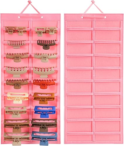 Miniatura 9 de Lolalet Organizador de pinzas para el cabello, 1 paquete de organizador de pinzas para el cabello colgantes para mujeres y niñas, organizador de