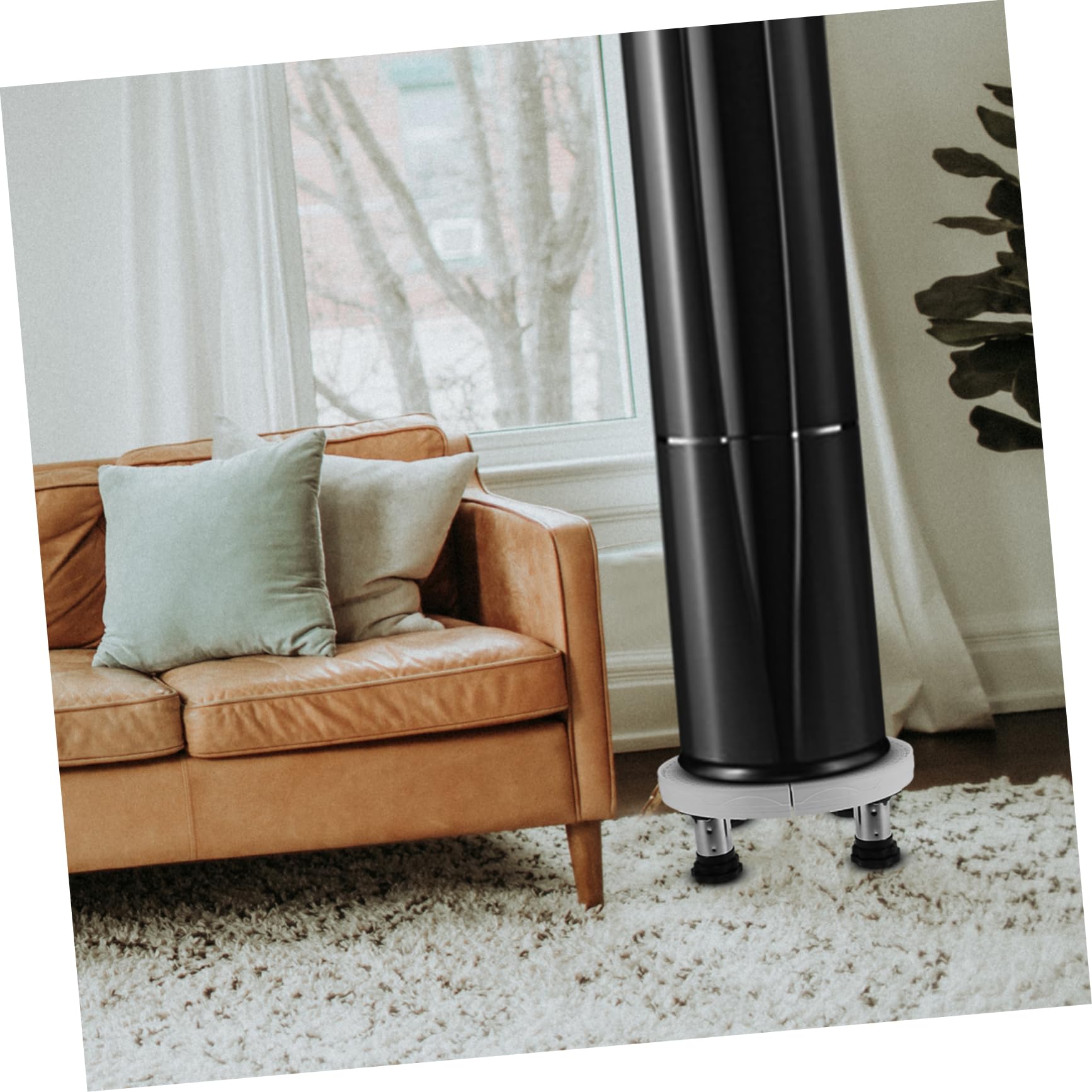 Soporte para Aire Acondicionado Elevable de Plástico Blanco