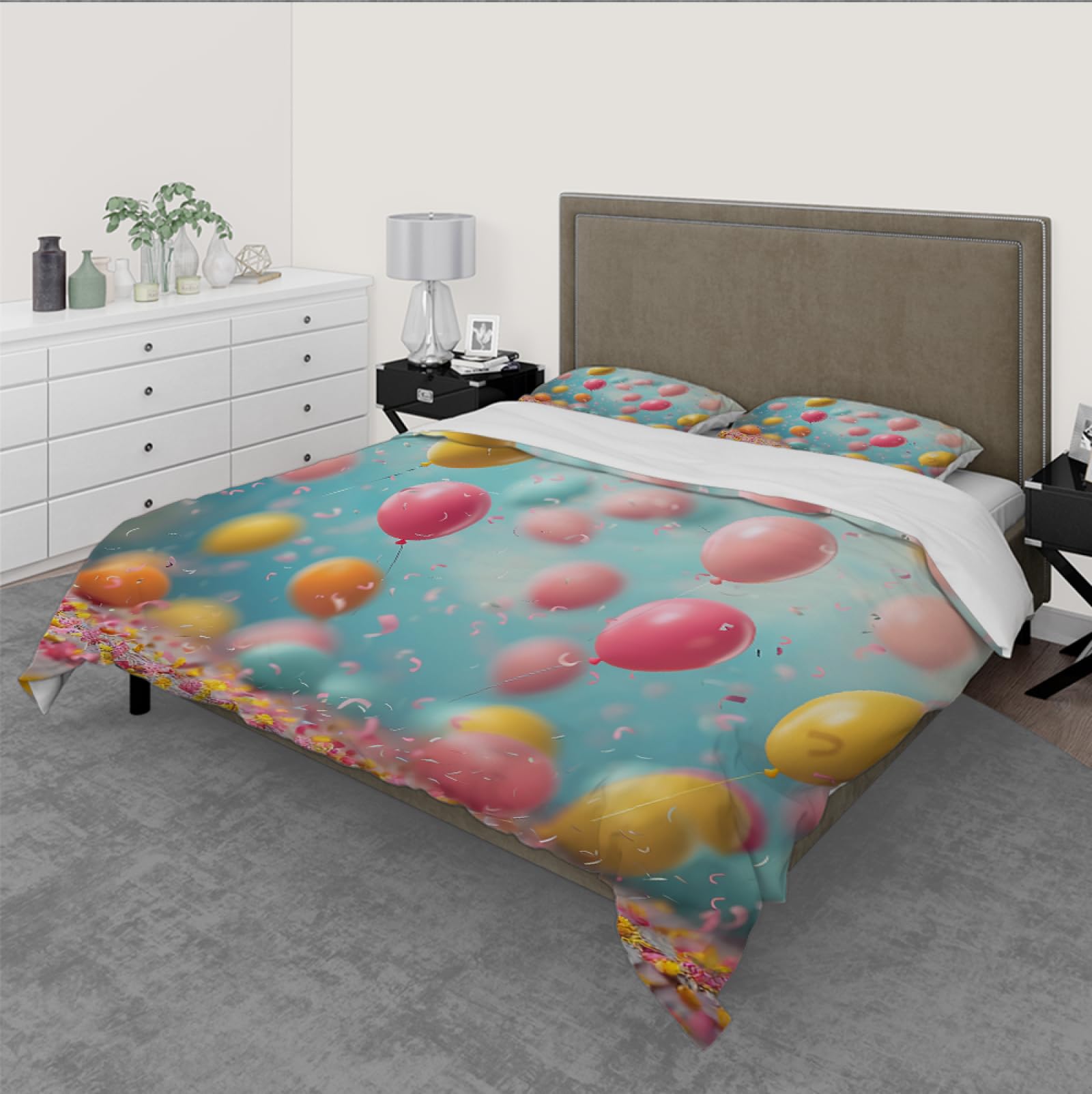 Housse respirante festive en tissu thermorégulateur pour lit deux places