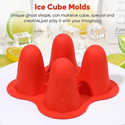 Miniatura 8 de SOLUSTRE Bandeja de hielo de silicona para bandeja de hielo de silicona, molde de silicona circular, bandejas para cubitos de hielo, moldes para