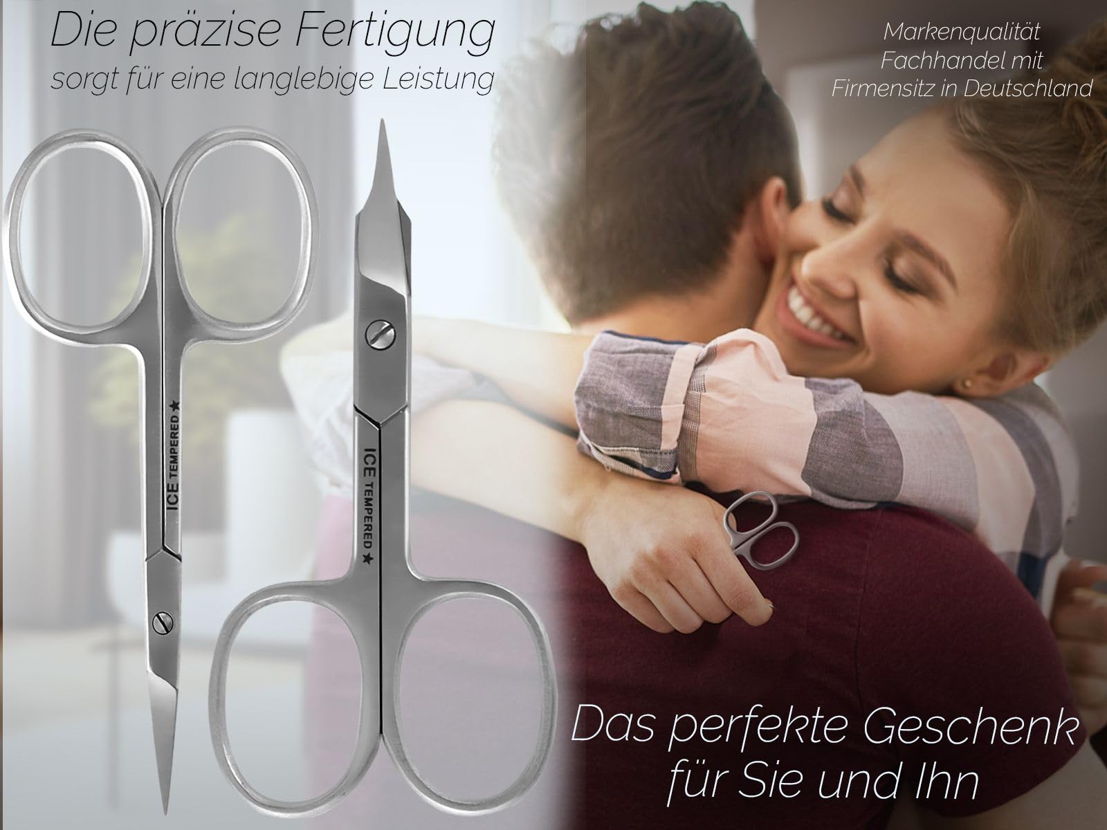Profi Nagelscheren-Set - Hautschere Gebogen - Kombi Set für Finger und Fußnägel