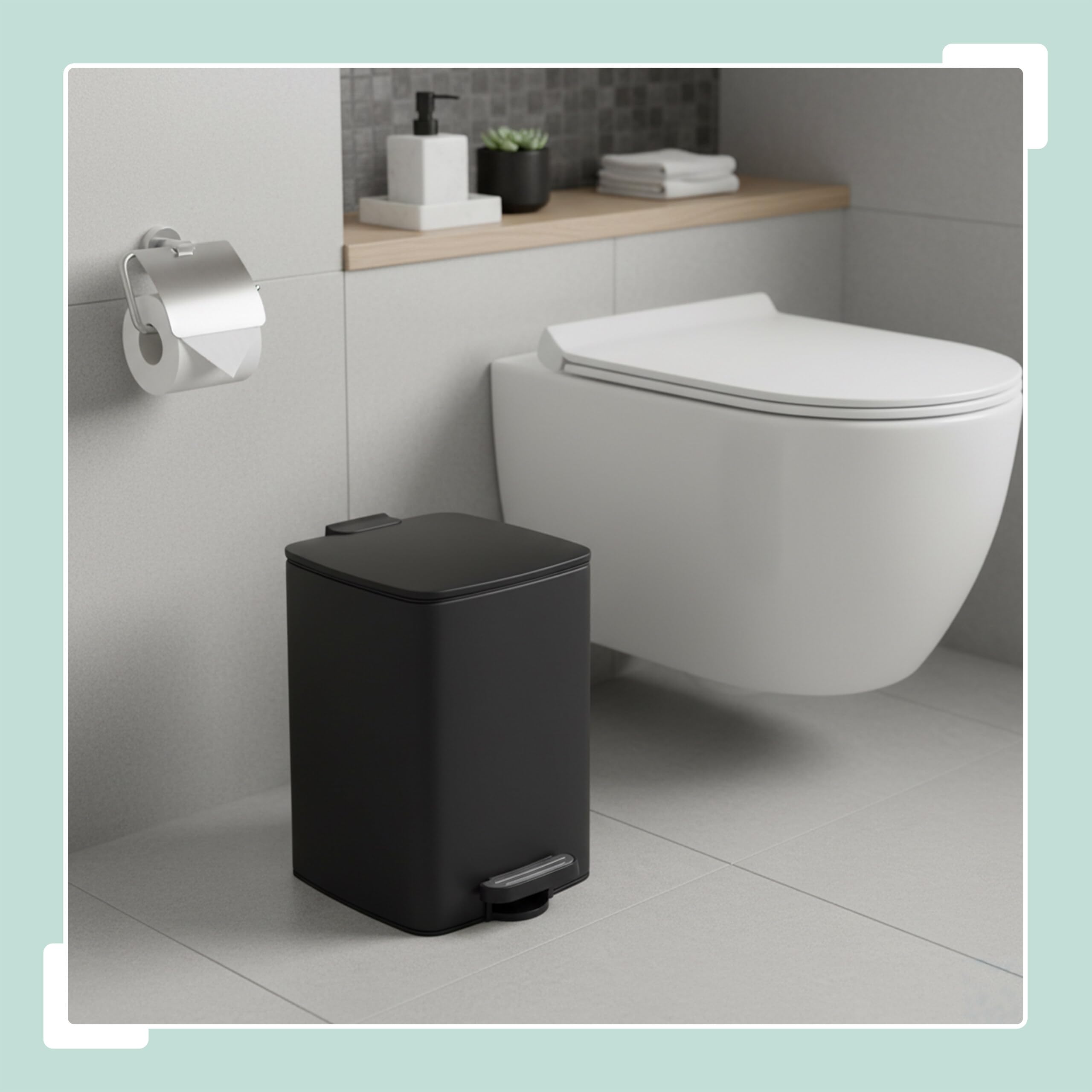 Relaxdays pattumiera Cucina 20 L, Chiusura Soft, Secchio Interno Rimovibile, Finitura Opaca