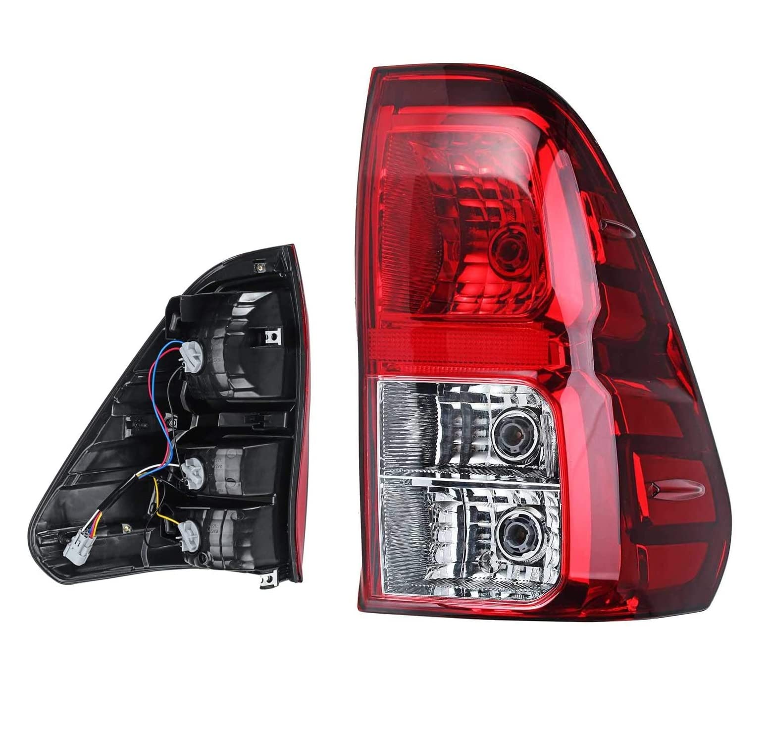 Faro Fanale Fanalino Posteriore Destro Per Hilux Pick Up da 2016 a 2020 Gruppo Ottico Luce Stop Lato Passeggero Con Portalampade