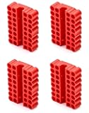 QWORK Screw Bit Holder Storage Box, 4 Pack 33 Hole Hex Bit Holder Rack