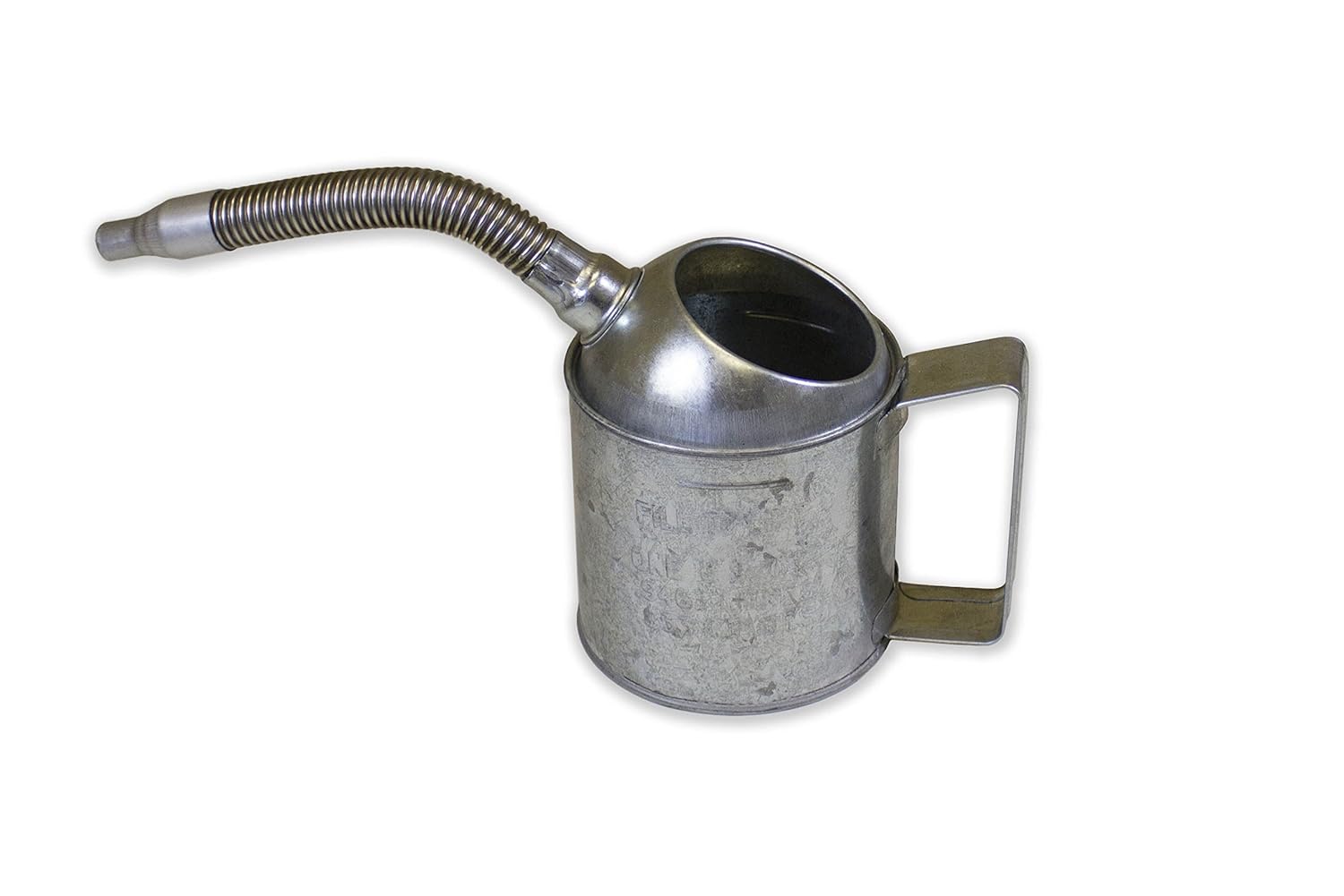 WirthCo 94484 Funnel King 1 quart Measure Can with Flex Spout, Galvanized, Heavy Duty