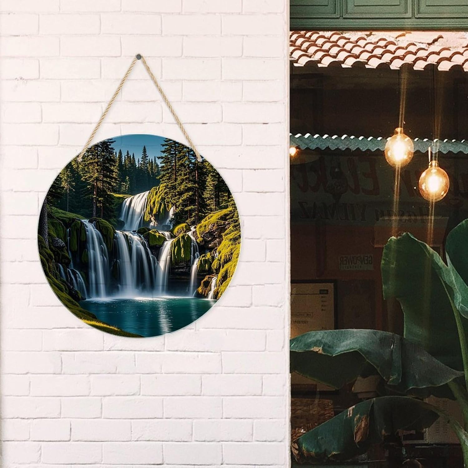 Round Acrylic Ornaments with Hole, Lightweight, Wall Art Ideal, 8in image 4