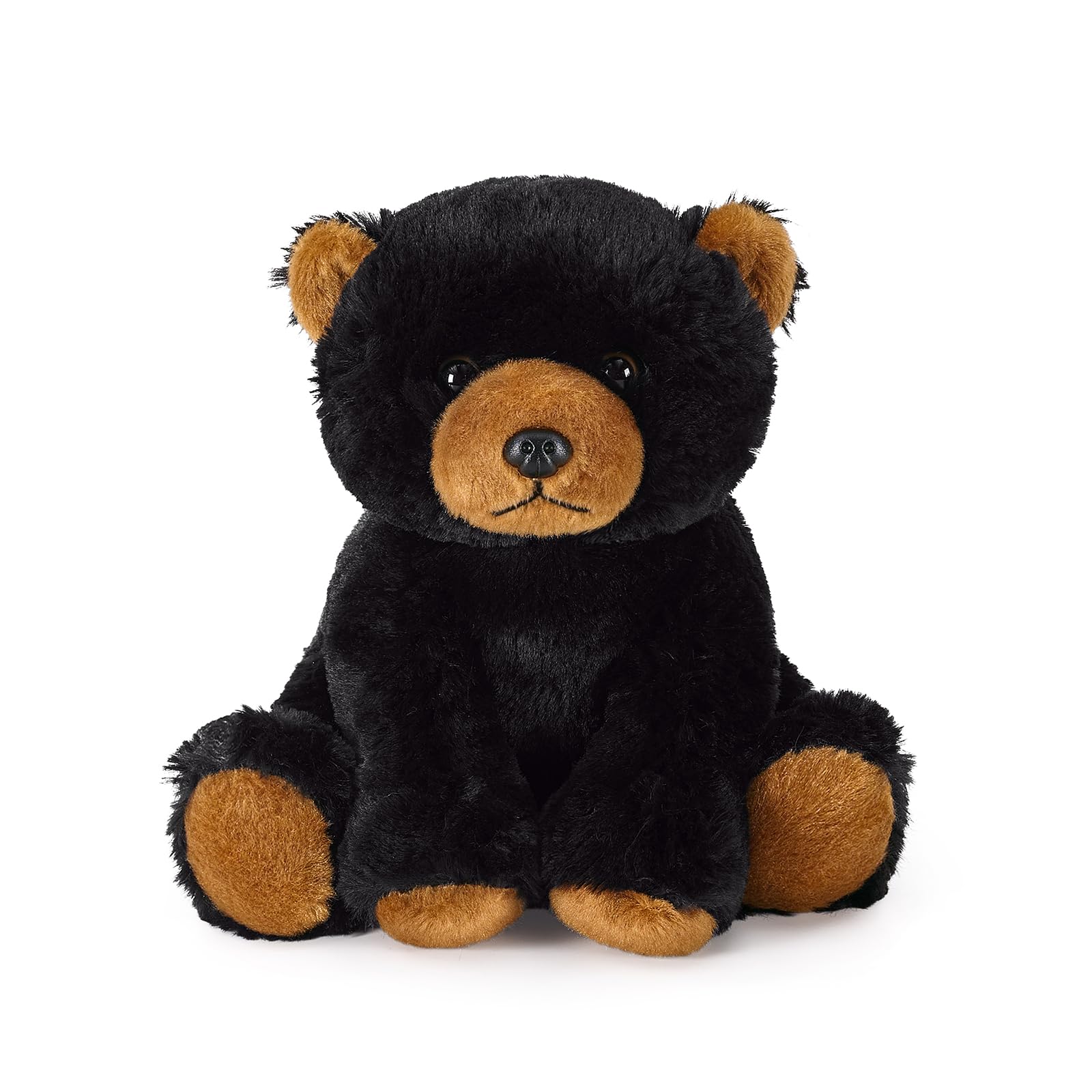 Black Bear Stuffed Animal 8 inch Cute Realistic Plush Toys Ultra Soft Plushies Gifts for Kids