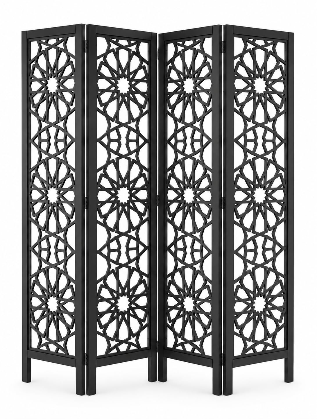 Decorative Folding Room Divider, 71" Tall Privacy Screen, Laser Cut MDF Partition Divider, Freestanding Folding Screen for Bedroom, Living Room & Office, 2/3/4 Panels, Multi Colours-picture-35