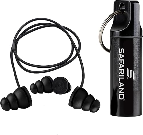 Safariland Pro Impulse Plus Hearing Protection, in Ear Earplugs with Keychain Storage Case – for Firing Range, Shooting and Hunting