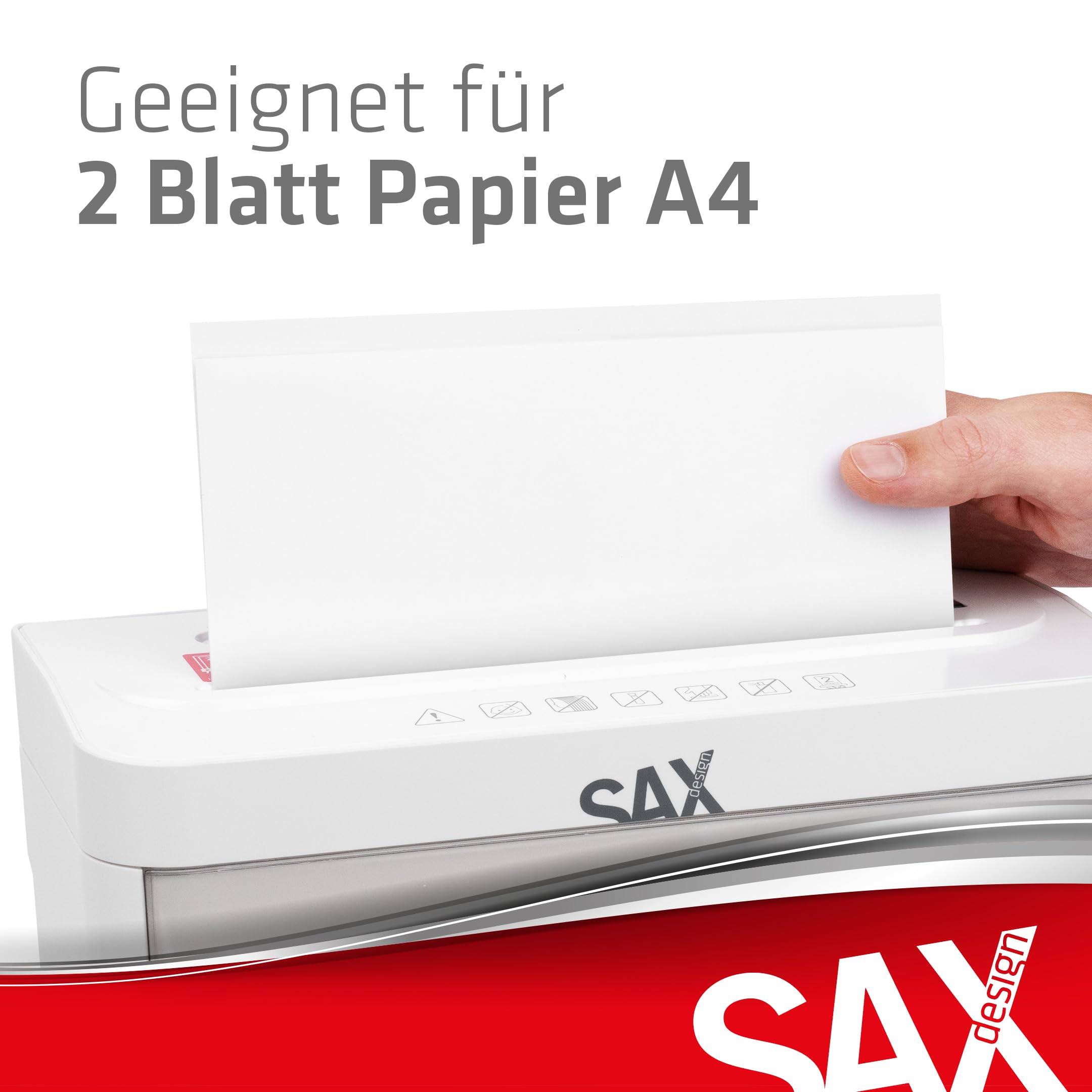 Sax Bruno Destructeur de Papier 3x18 mm 220 mm A4 3,5 L Silencieux 70 dB