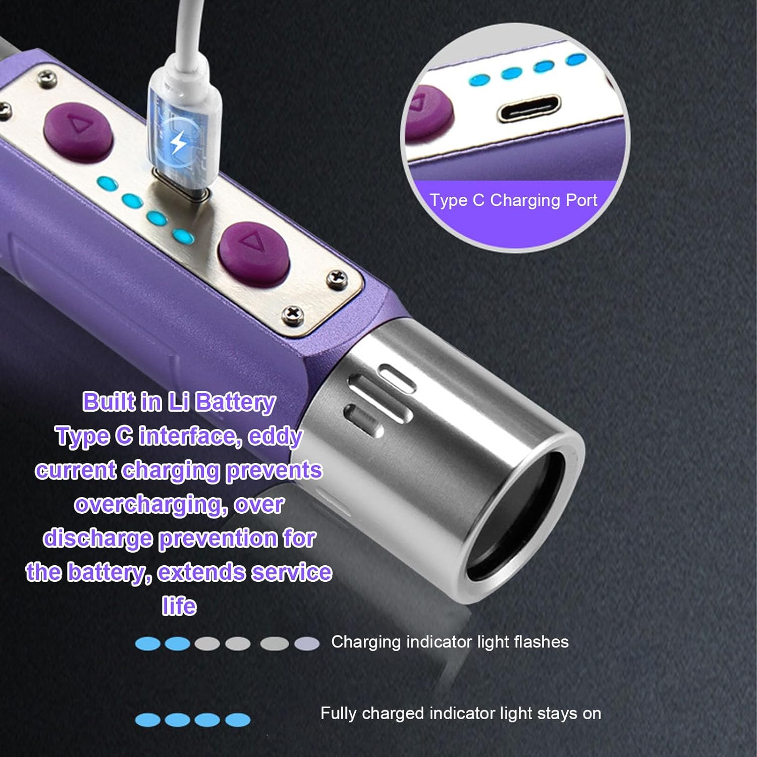 Black Light Flashlight Detector, Multi Functional for Jade Ceramics Artwork Ink Inspection, 254nm/365nm/395nm Wavelengths, Built in Battery