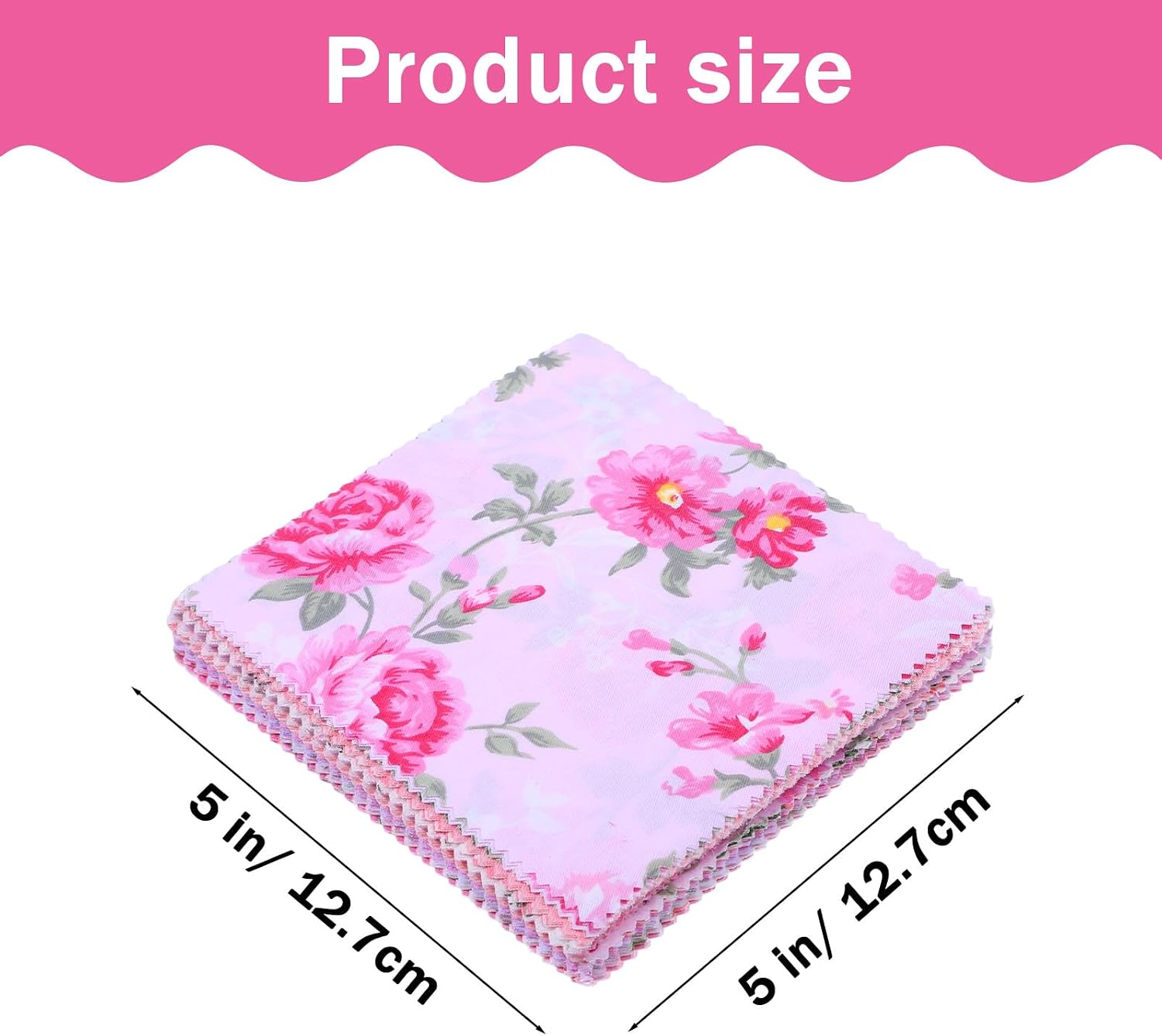 Kifmurase 84 Pcs Pink Charm Packs for Quilting 5 x 5 Inch Cotton Fabric Squares Precut Quilting Fabric Bundles Floral Charm Squares for Sewing DIY Craft Patchwork Supplies
