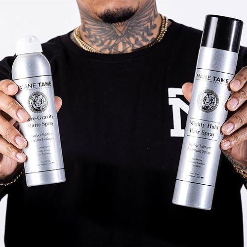 Miniatura 3 de MANE TAME - Spray de textura mate de gravedad cero 7 onzas - Añade plenitud instantánea, volumen, textura y protección UV. Espesador de cabello,