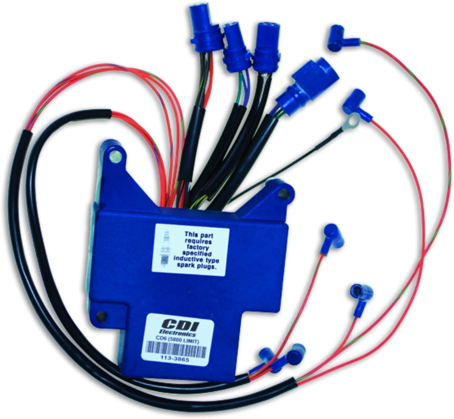 CDI Electronics 113-3865 Johnson/Evinrude Power Pack - 6 Cyl (1989-1992),Black/Blue