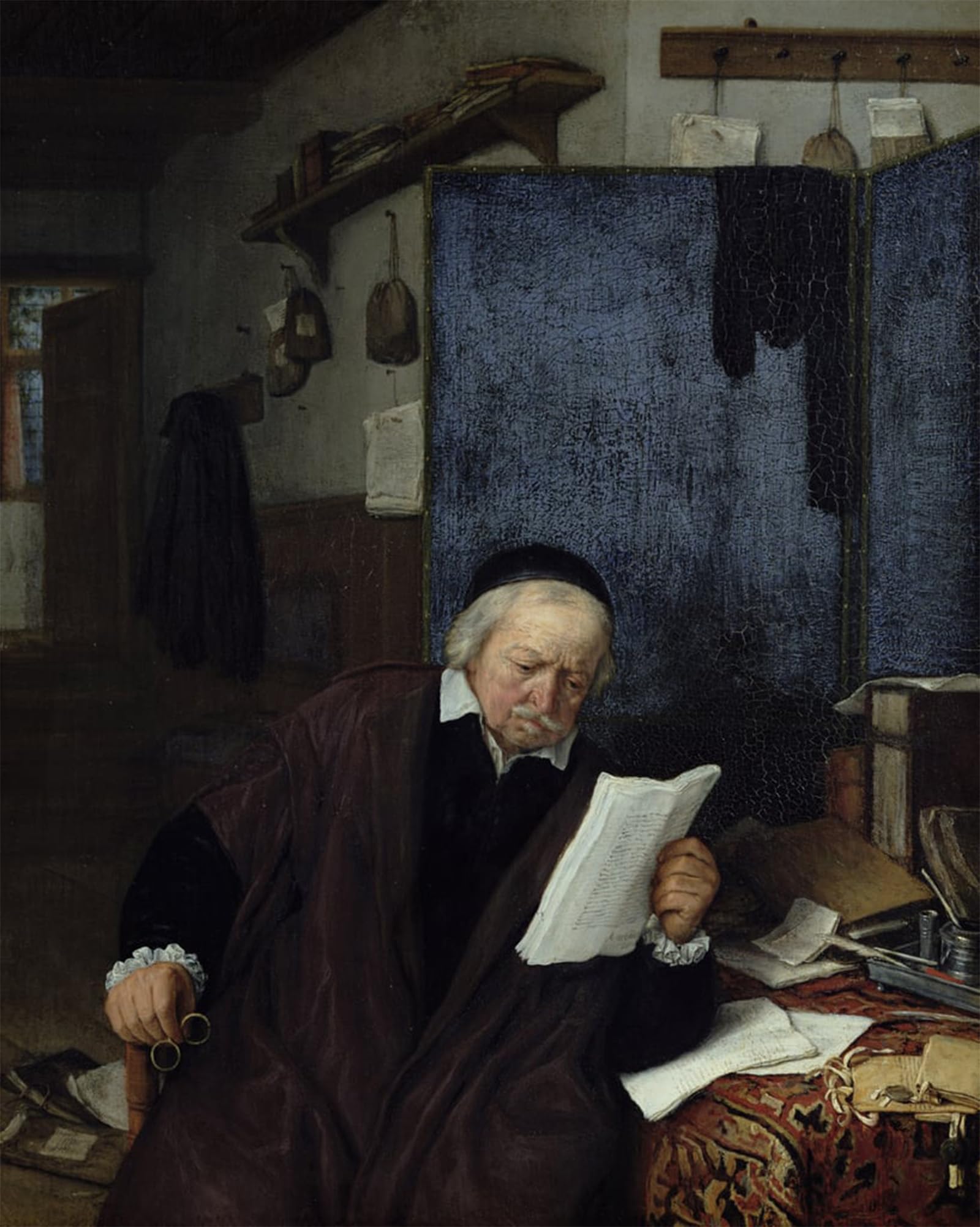 SERENDIPITP Aesthetic Poster Photo Wall Print Retro Picture Lawyer in His Study by Adriaen Jansz Van Ostade Modern Wall Artwork for Home Decor 60x90cm