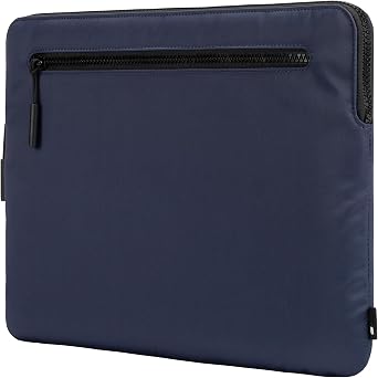 Incase Compact Laptop Sleeve with Flight Nylon - 16 Inch MacBook Pro and Laptop Case Slim Computer Sleeve with Faux Fur Lining, Front Accessory Pocket with Zipper - Flight Navy