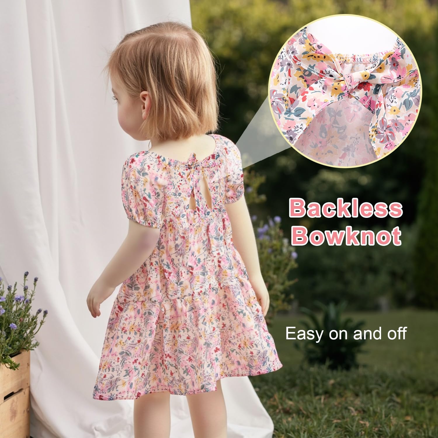 Zanie Kids Easter Dresses for Girls Baby Girl Summer Dress Playwear Family Photo Outfits - Image 3