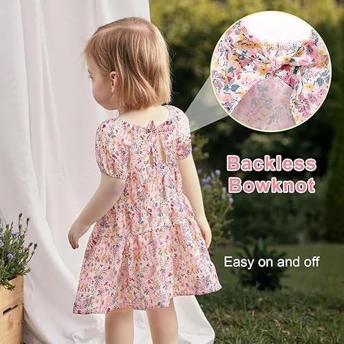 Miniatura 2 de Zanie Kids Vestidos de Pascua para niñas, vestido de verano para niñas, ropa de juego, trajes de fotos familiares
