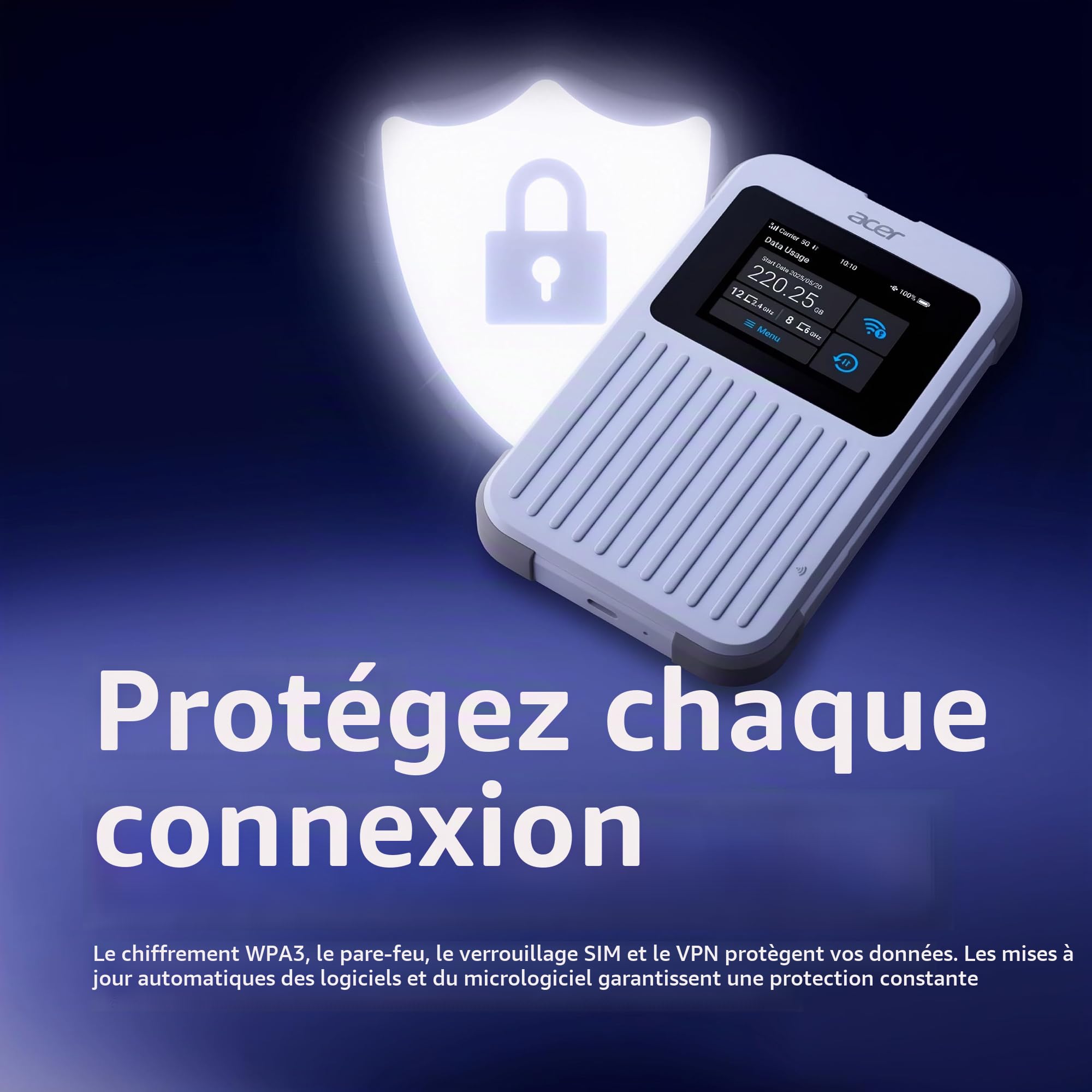 Acer Connect Enduro M6E 5G 20GB Hotspot (FF.G2VTA.002)