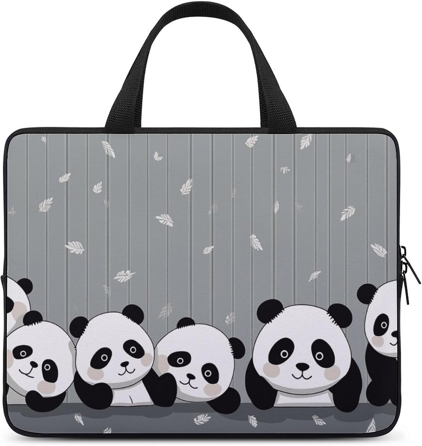 Laptop Case Sleeve Shockproof Computer Carrying Bag Funny Panda Laptop Bag Tote Lightweight Notebook Case Cover Traveling Briefcase Handle Bags for Travel Business 13inch