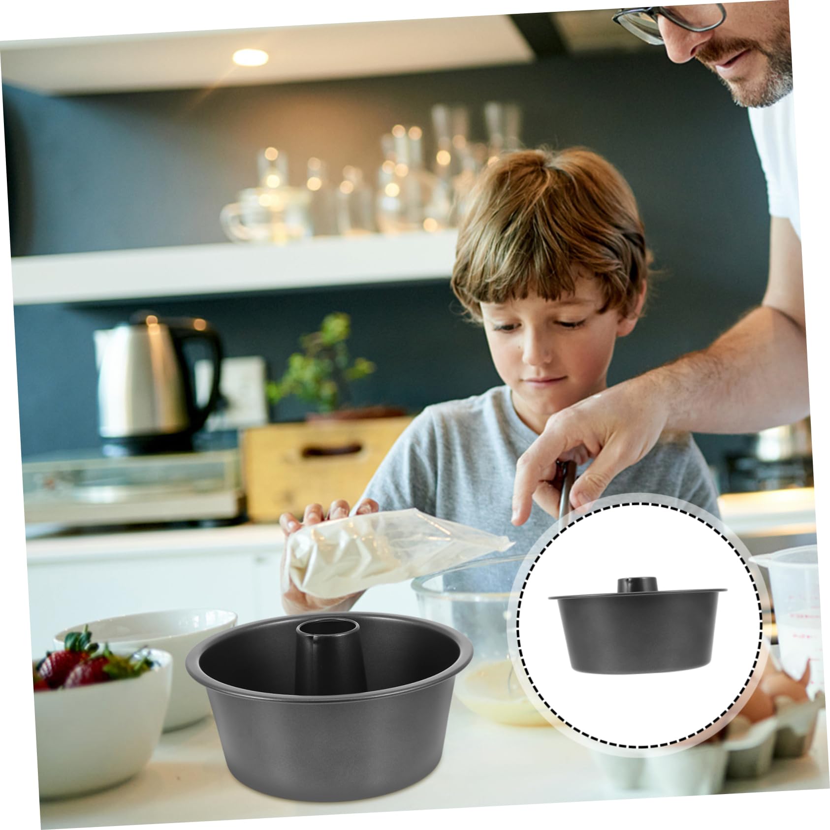 PRETYZOOM Lot De 2 Moules À Gâteau Ronds Antiadhésifs En Acier Carbone De 1 5 Cm Pour La Cuisson Des Gâteaux