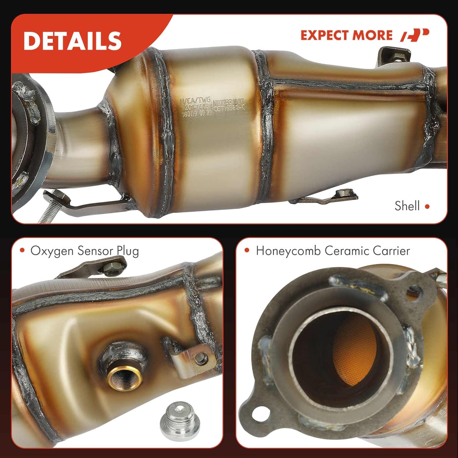 A-Premium Exhaust Manifold Catalytic Converter Kit Direct-Fit Compatible with Toyota Corolla 2009-2011, Matrix 2009-2013 & Scion tC 2007-2010 & Pontiac Vibe 2009-2010, EPA Compliant