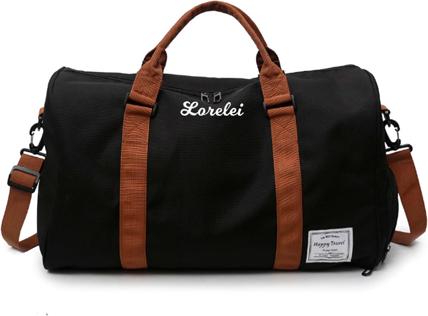 MT WORLD Travel Duffel Bag Personalized Weekender Overnight Bag for Men Teen Boys Custom Gym Sports Duffle with Shoes Compartment for Travel Beach Short Trips Camping Hiking