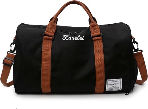 MT WORLD Travel Duffel Bag Personalized Weekender Overnight Bag for Men Teen Boys Custom Gym Sports Duffle with Shoes Compartment for Travel Beach Short Trips Camping Hiking