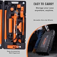 Vista 5 de VEVOR Kit de Potencia Porta de 12 Toneladas, Gato Hidráulico con Bomba con Manguera de Aceite de 4.6 pies/1.4 m, Gato Hidráulico Portátil