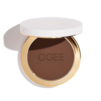 Ogee Sculpted Skin-Perfecting Powder, Basalt | FULL SET Case & Refill Makeup Setting Powder, 70% Organic Ingredients