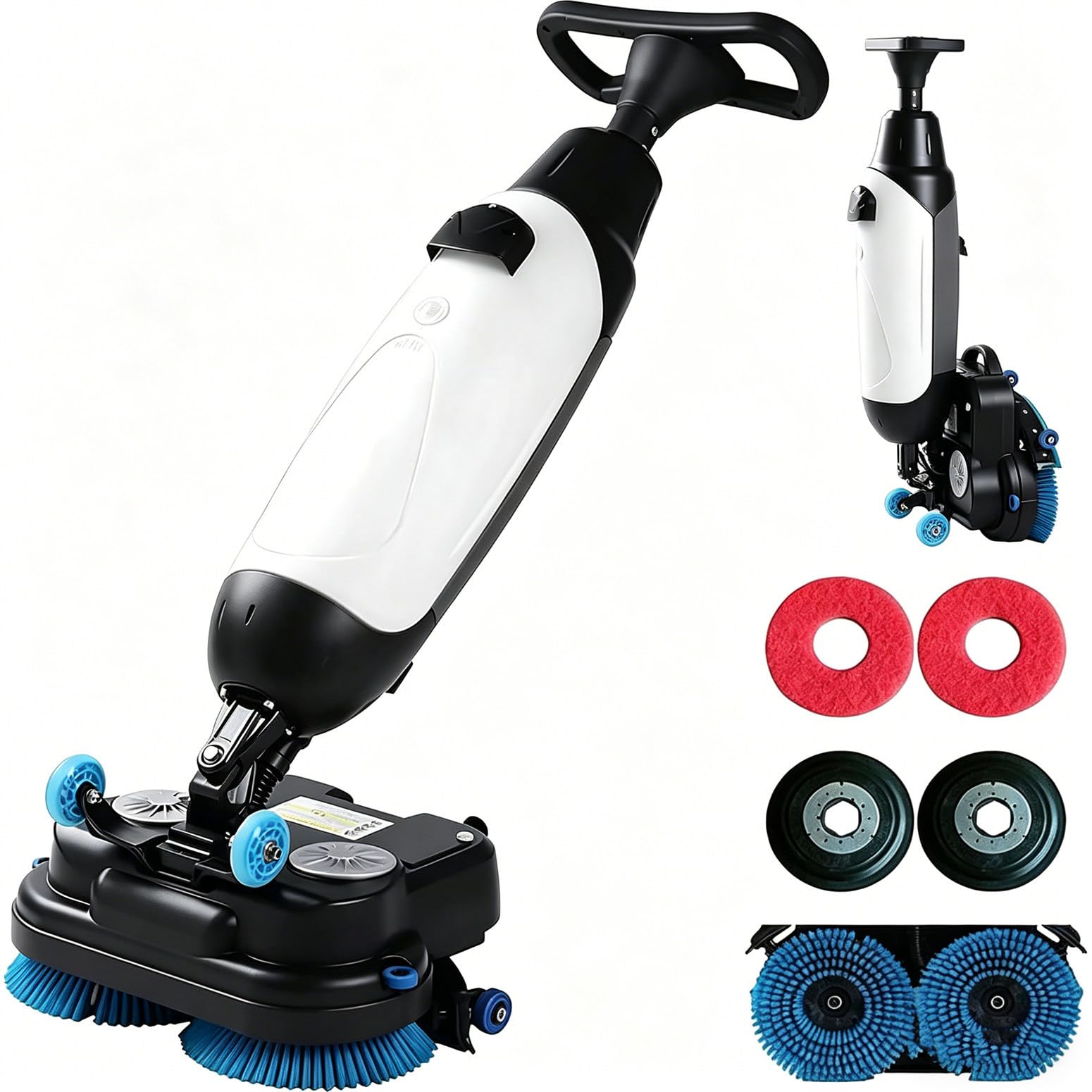Fregadora de Suelos Comercial, fregadora de Suelos autopropulsada de 45 cm de Ancho, 80 Minutos de autonomía, batería de 36 V. White