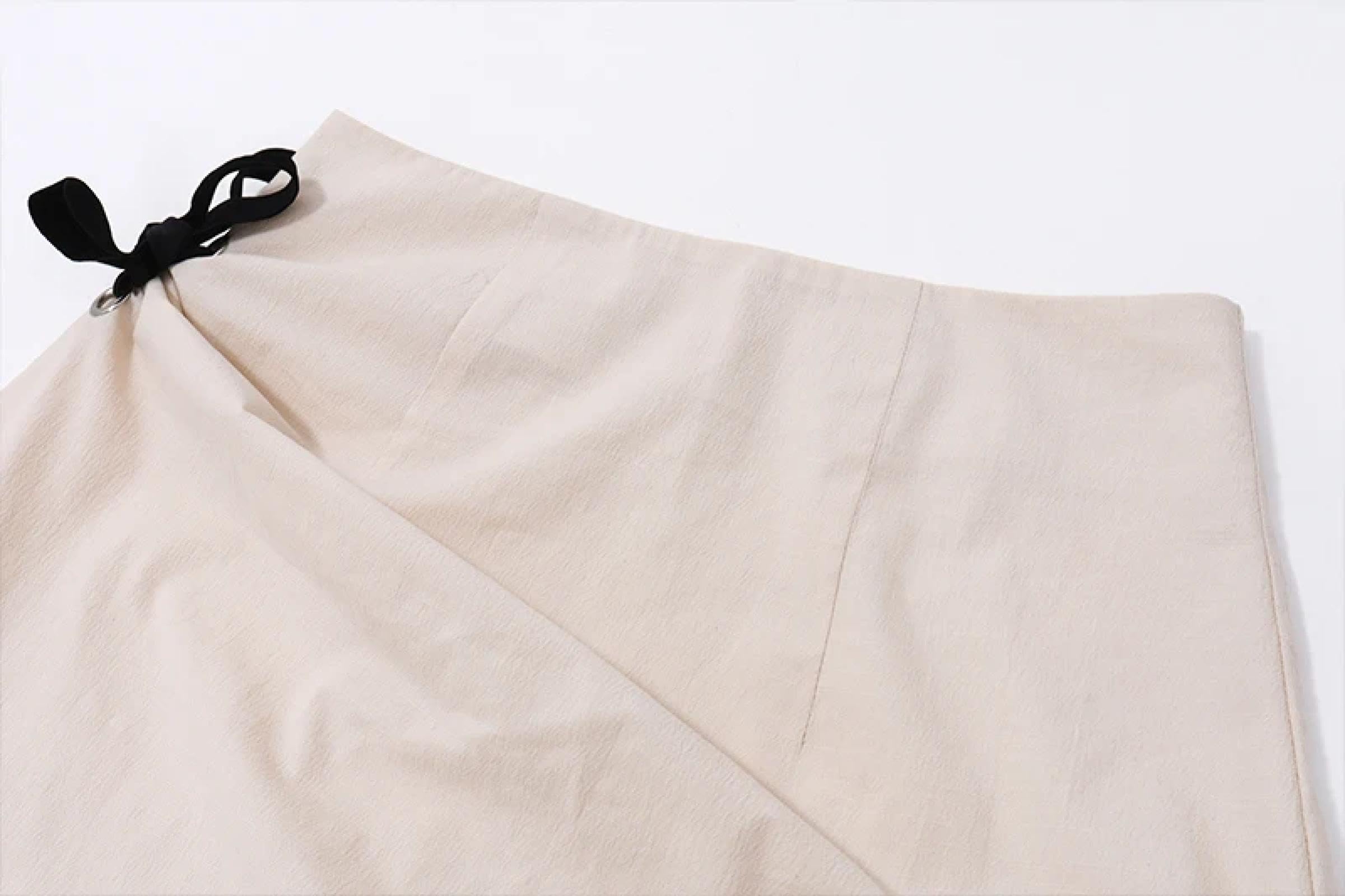 Falda Mujer Larga Cintura Alta Elástica Plisada Skirt Faldas Largas con Lazo, Informales, De Cintura Alta Y con Cremallera En La Espalda