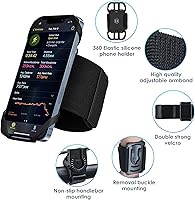 Vista 4 de Cikyner Brazalete para correr, 3 en 1, giratorio de 360° y desmontable, soporte para teléfono deportivo/bicicleta para teléfonos inteligentes
