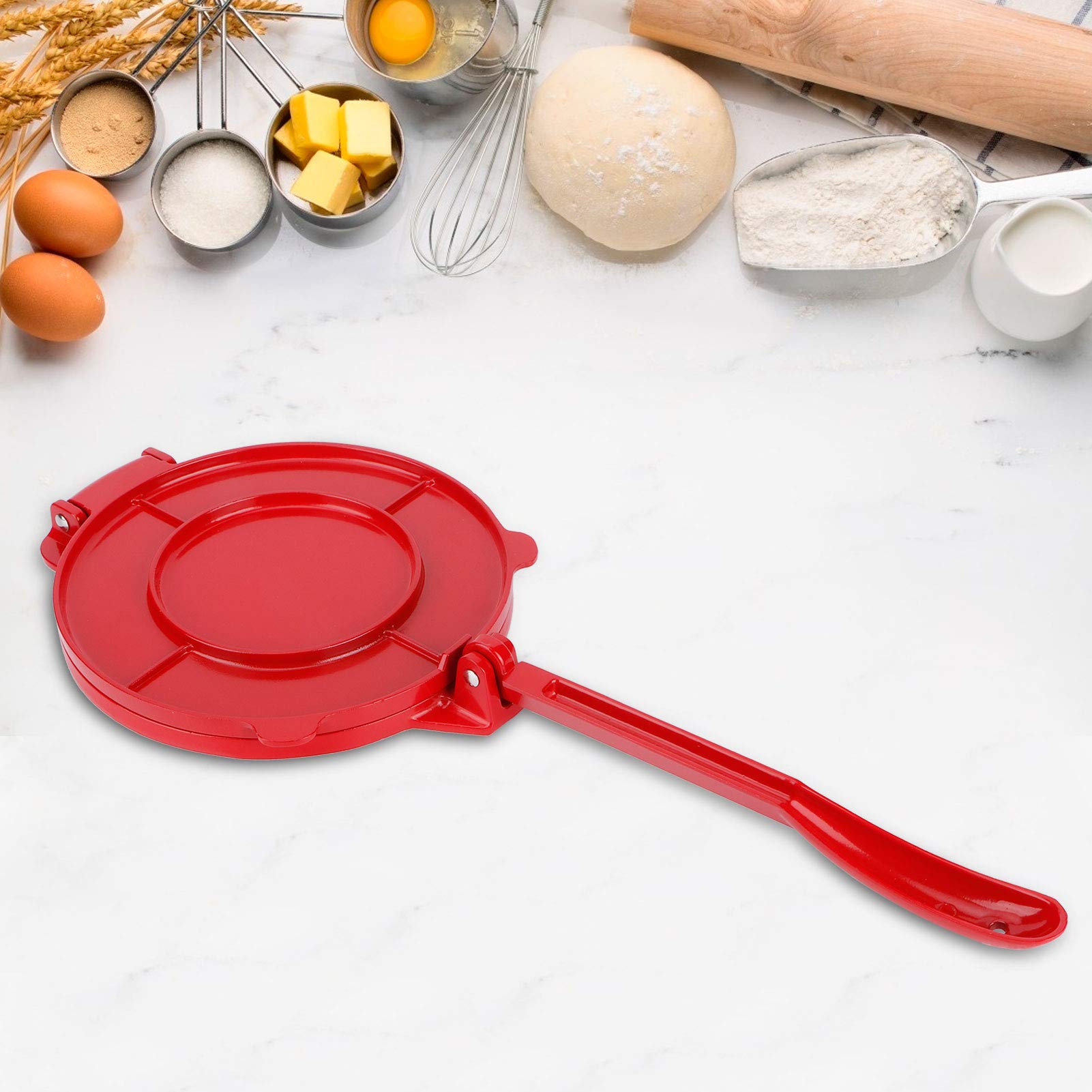 Machine à Tortillas à Plate en Aluminium de 20,3 Cm, Presse à Tortillas pour Faire des Tortillas Parfaites, Machine à Tortillas DIY, Presse à Tortillas de Maïs avec Poignée