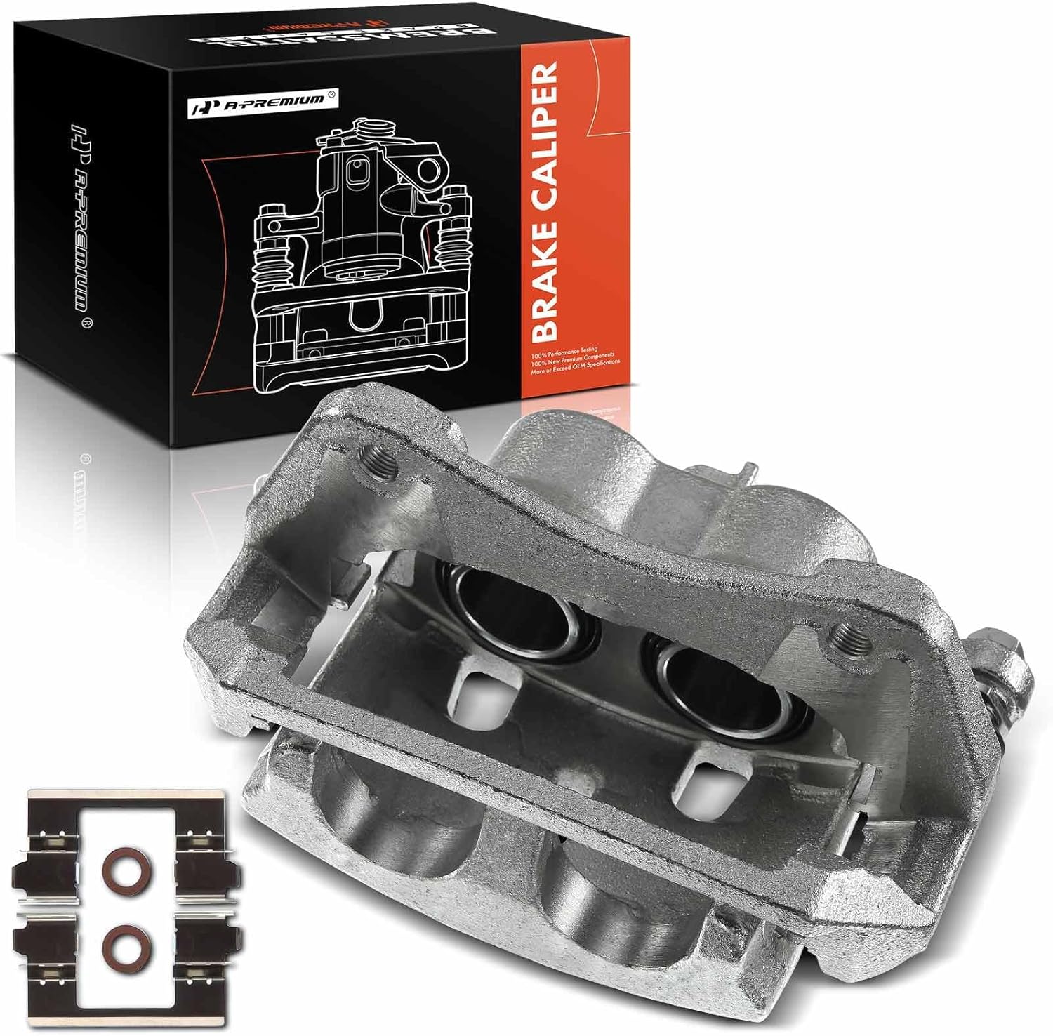 A-Premium Disc Brake Caliper Assembly with Bracket Compatible with Select Honda Models - Pilot 2009-2015, V6 3.5L - Front Right Passenger Side